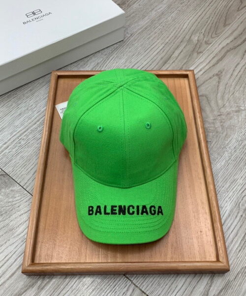 Balenciaga Logo Visor Cap In Green