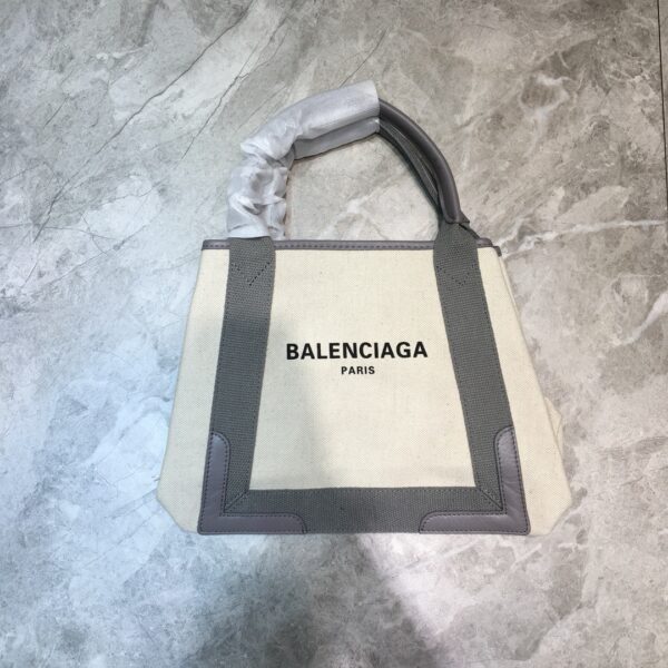 Balenciaga Navy Small Cabas Tote Bag In Gray, For Women, Women's Bags 18.5in/47cm