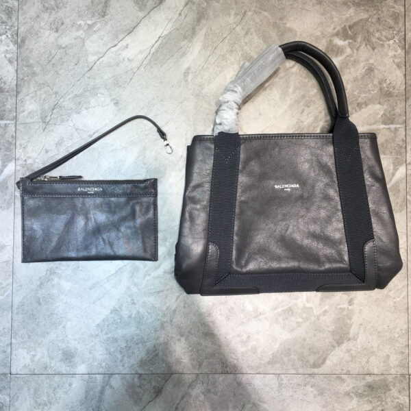 Balenciaga Navy Small Cabas Tote Bag In Gray, For Women, Women's Bags 18.5in/47cm