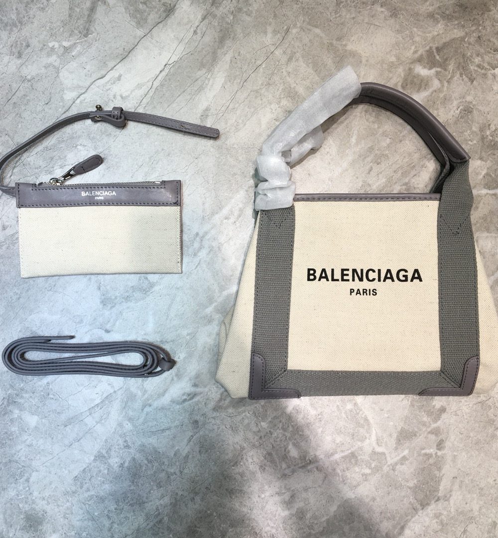 Balenciaga Navy XS Tote Bag In Gray, For Women, Women's Bags 12.6in/32cm