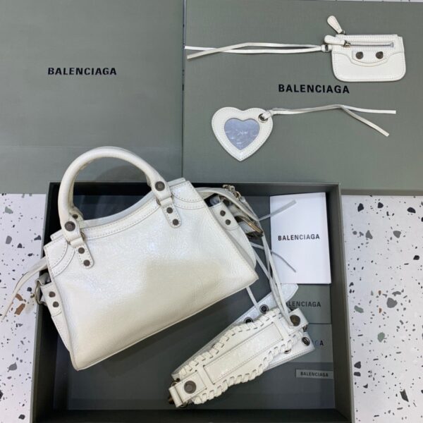 Balenciaga Neo Cagole XS Handbag In White , For Women, Women's Bags 10.2in/26cm 700940210B09104