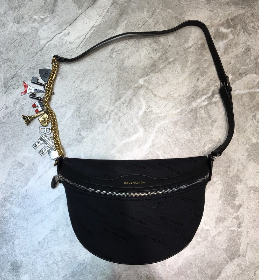 Balenciaga Souvenir XS Belt Bag In Black, For Women, Women's Bags 9.5in/24cm