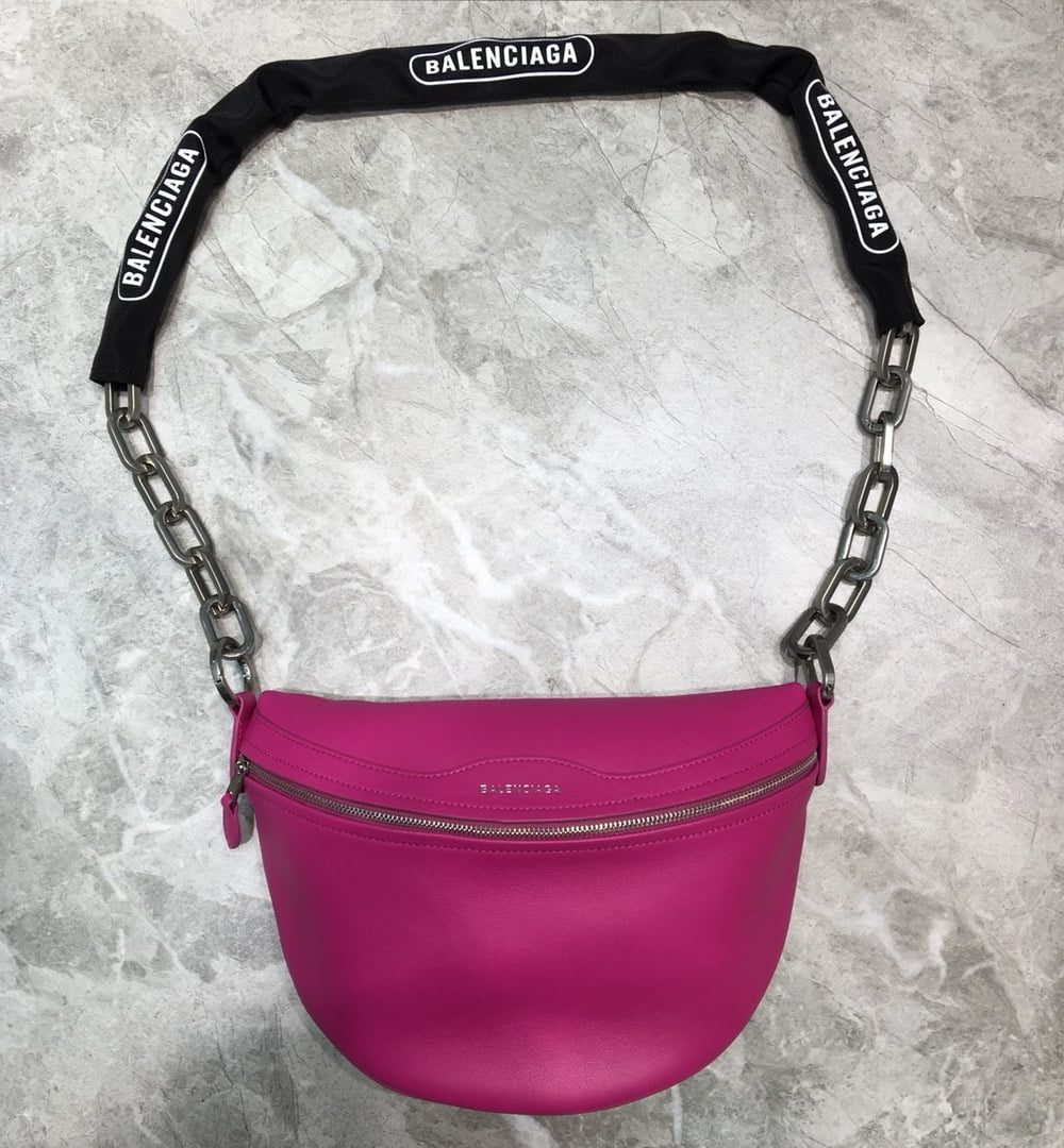 Balenciaga Souvenir XXS Belt Bag In Dark Pink, For Women, Women's Bags 11.8in/30cm