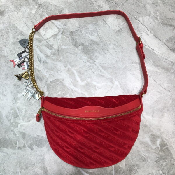 Balenciaga Souvenir XXS Belt Bag In Red, For Women, Women's Bags 11.8in/30cm