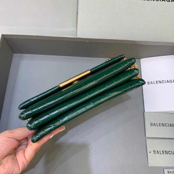 Balenciaga Triplet Small Bag Crocodile Embossed Green, For Women, Women's Bags 8.3in/21cm