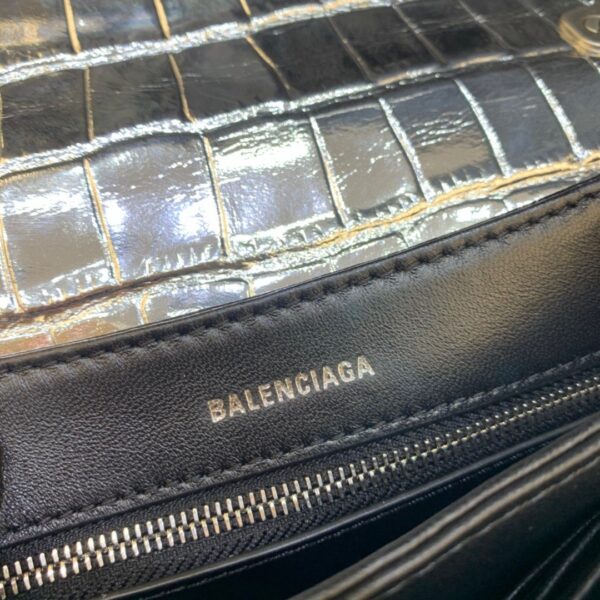Balenciaga Triplet Small Bag Crocodile Embossed Silver, For Women, Women's Bags 8.3in/21cm