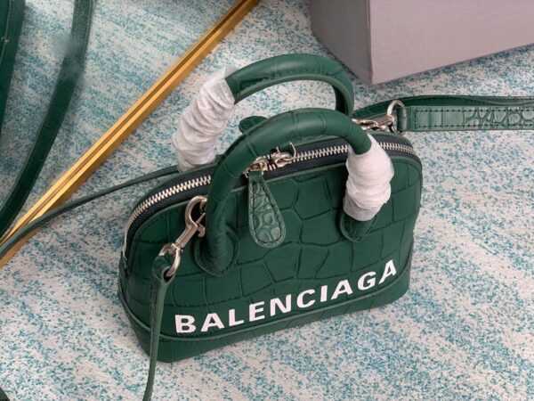 Balenciaga Ville Mini Handbag In Dark Green, For Women, Women's Bags 7in/18cm