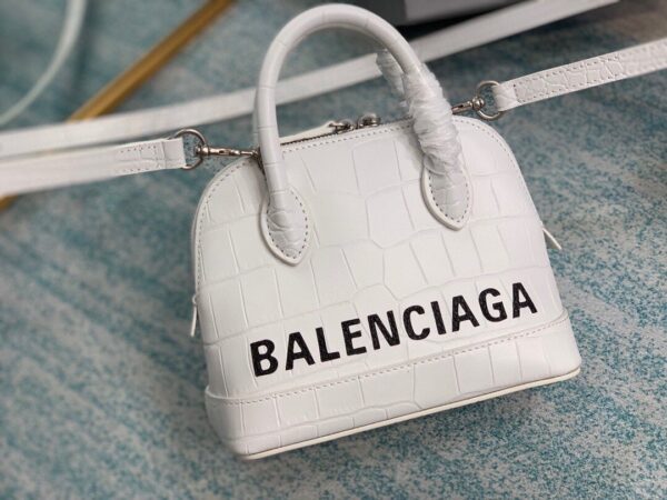 Balenciaga Ville Mini Handbag In White, For Women, Women's Bags 7in/18cm