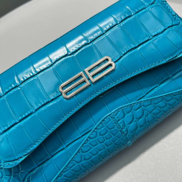 Balenciaga XX Crocodile Embossed Flap Bag White/Black/Green/Pink/Blue For Women 16in/27cm 6956452108X1000