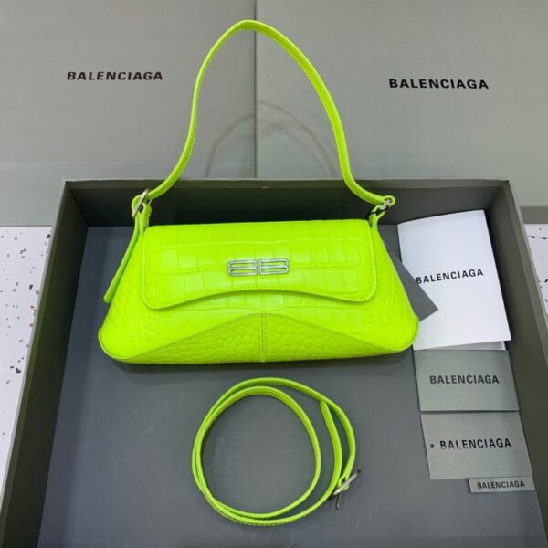 Balenciaga XX Small Flap Bag Box Green Neon, For Women, Women's Bags 10.6in/27cm