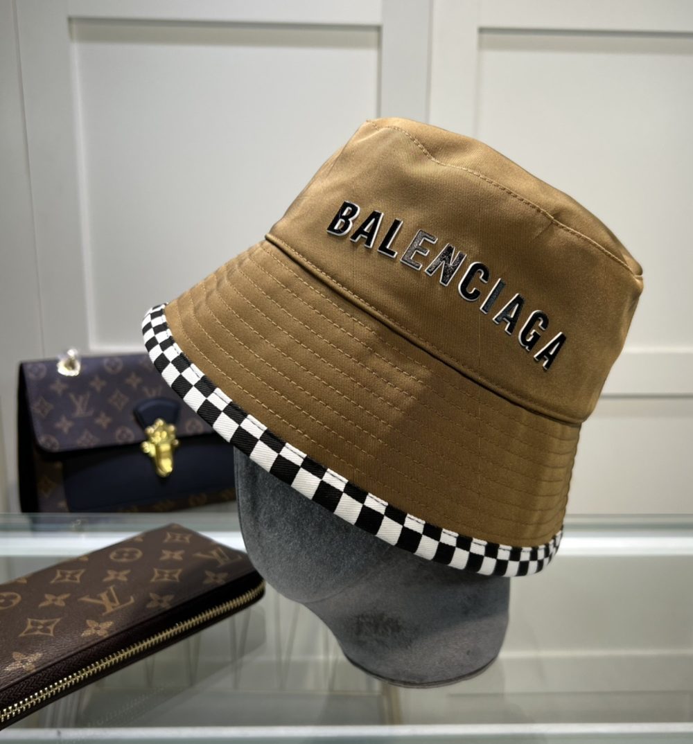 Balenciage Bucket Hat Brown Hat