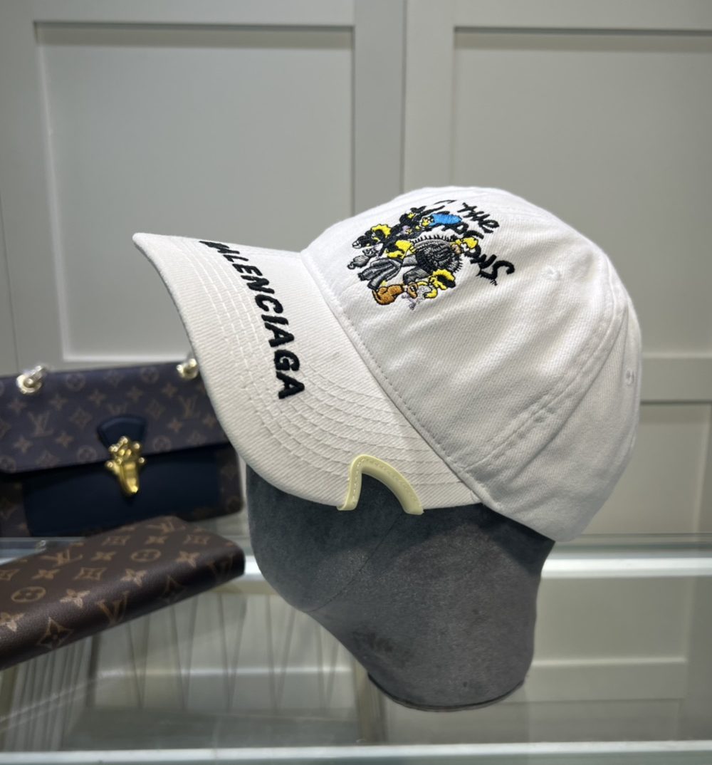 Balenciage Logo Cap White Cap