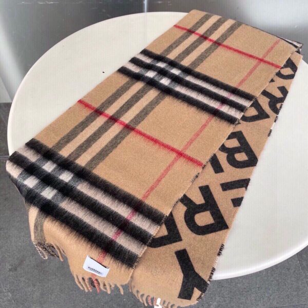 Burberry Contrast Check Cashmere Archive Beige Scarf 180cm/71in
