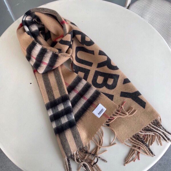 Burberry Contrast Check Cashmere Archive Beige Scarf 180cm/71in