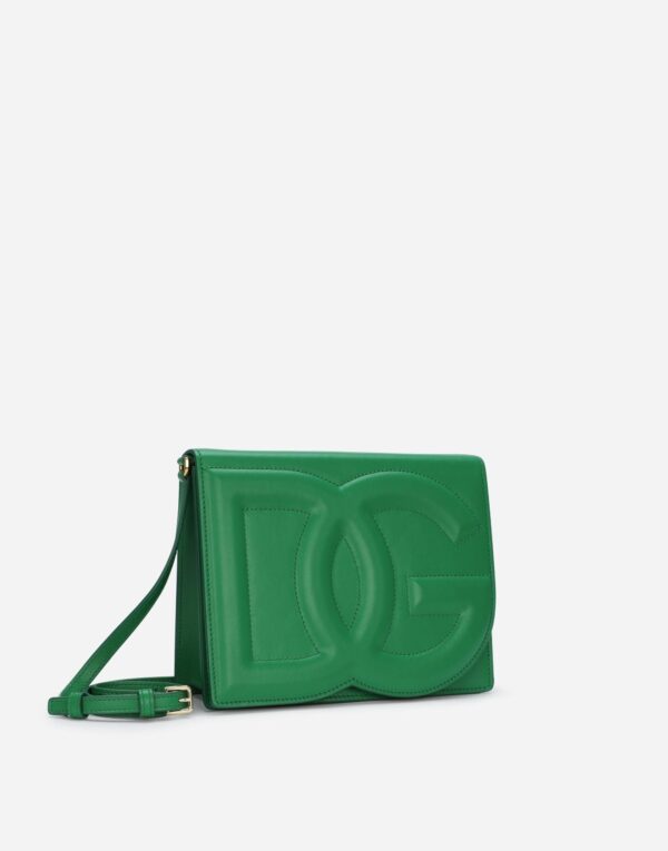 Calfskin DG Logo Bag Green For Women BB7287AW57687192 - 20 Cm/ 7.8 Inches
