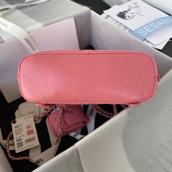 [REP 1:1] CC Rucksack Backpack Black/White/Pink/ Steel Blue For Women 7.1in / 18cm AS3332