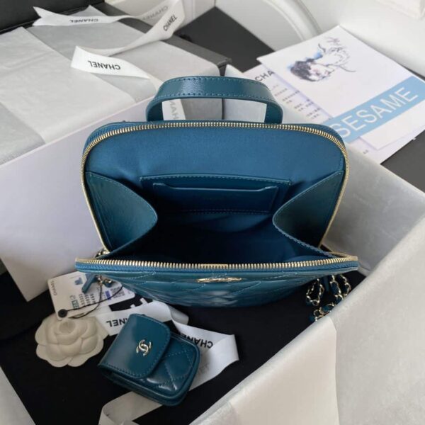 [REP 1:1] CC Rucksack Backpack Black/White/Pink/ Steel Blue For Women 7.1in / 18cm AS3332