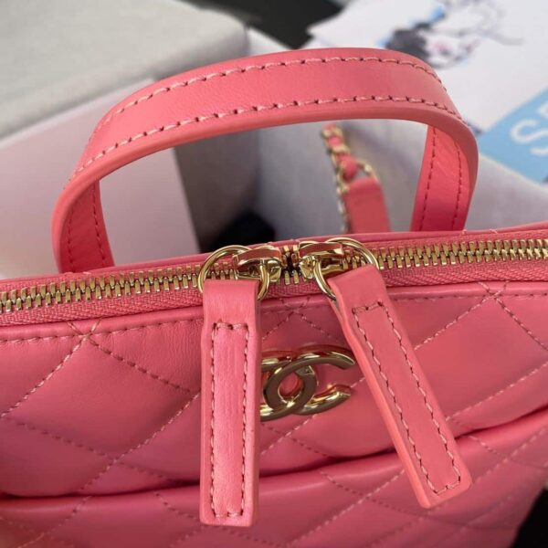 [REP 1:1] CC Rucksack Backpack Black/White/Pink/ Steel Blue For Women 7.1in / 18cm AS3332