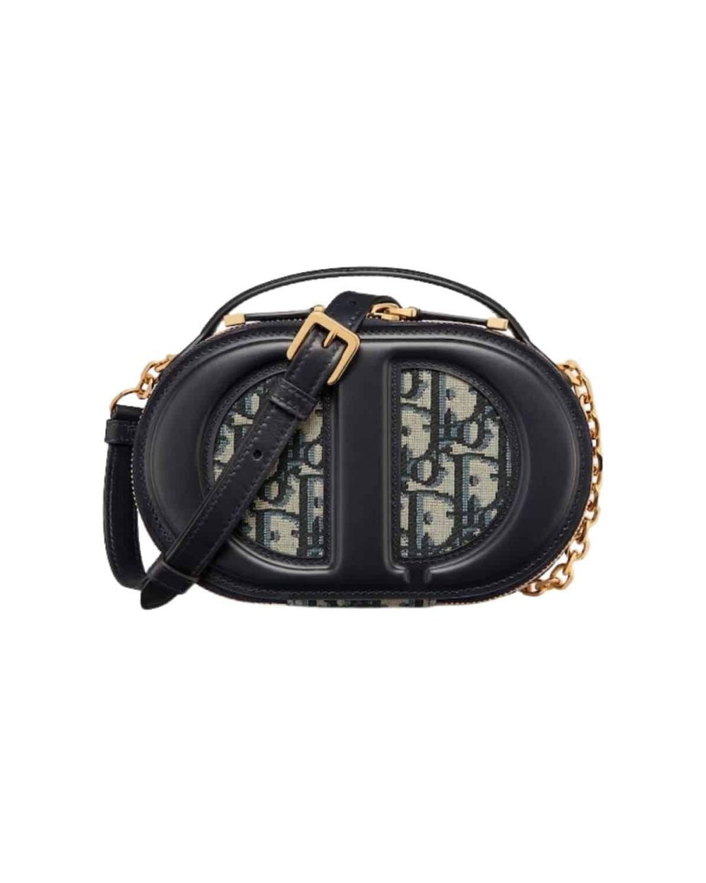 1:1 Replica CD Signature Oval Camera Bag Blue For Women S2201UTZQ_M928- 18 Cm/ 7 Inches