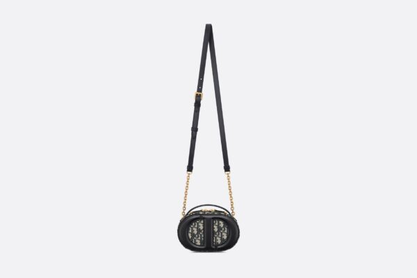 1:1 Replica CD Signature Oval Camera Bag Blue For Women S2201UTZQ_M928- 18 Cm/ 7 Inches
