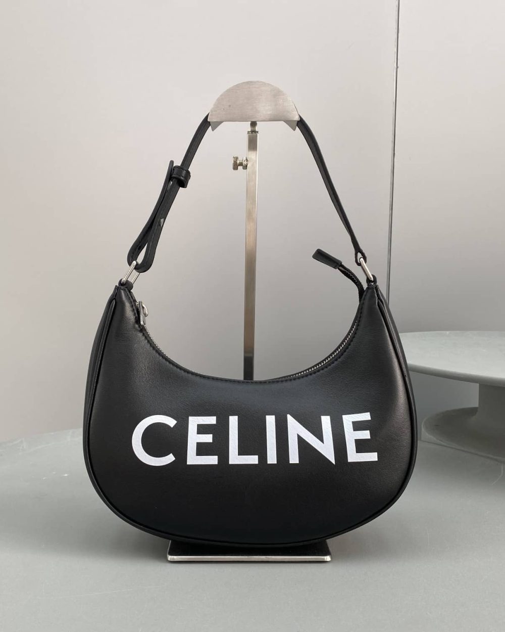 1:1 Replica Celine Ava Bag With Celine Print Black For Women 9in/23.5cm