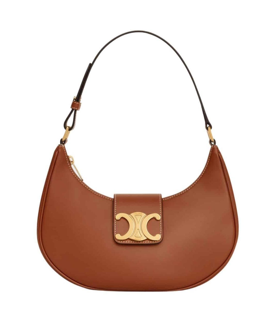 1:1 Replica Celine Ava Triomphe Soft Bag Brown For Women 24.5cm / 10in 114493DGQ.04LU