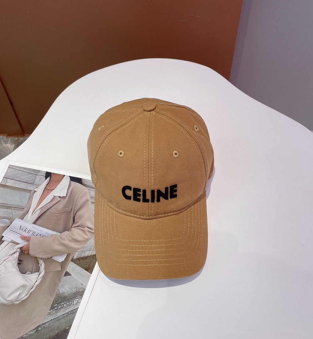 Celine Baseball Cap Brown Celine Cap