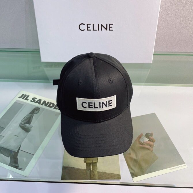 celine baseball cap in cotton black eewbl