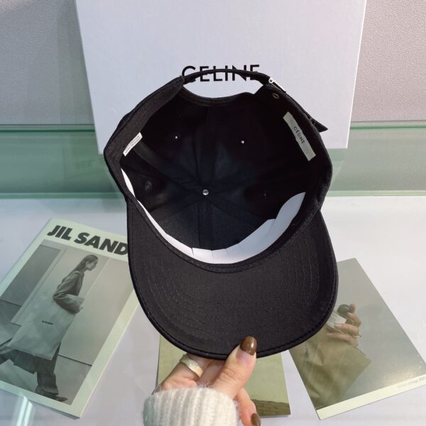 Celine Baseball Cap In Cotton Black