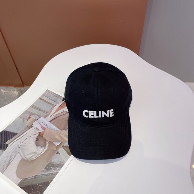 celine baseball cap in cotton black fmzfo