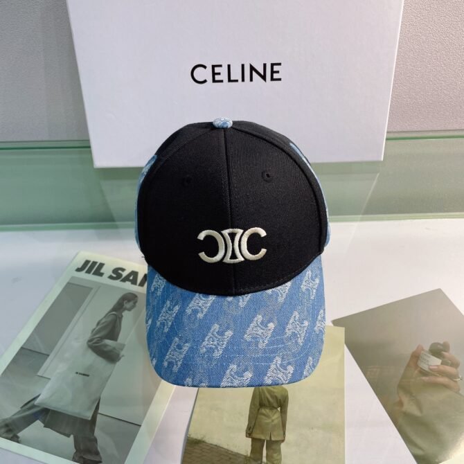 celine baseball cap in cotton black iato5