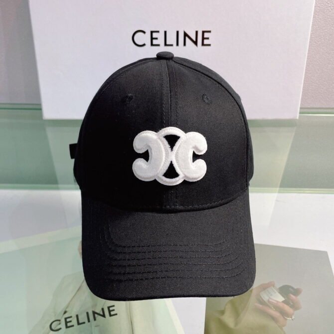 celine baseball cap in cotton black llyj8