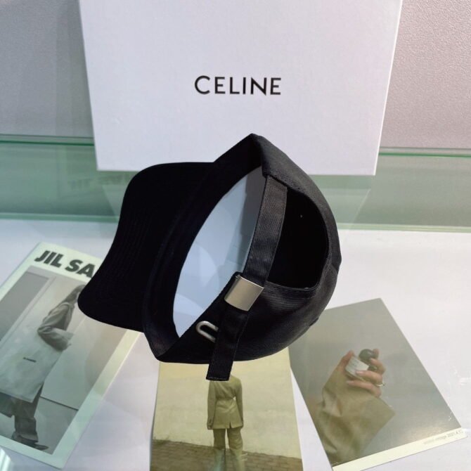 celine baseball cap in cotton black sfi9n