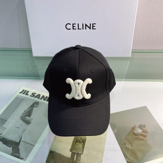 celine baseball cap in cotton black