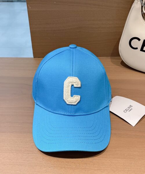 Celine Baseball Cap In Cotton Blue