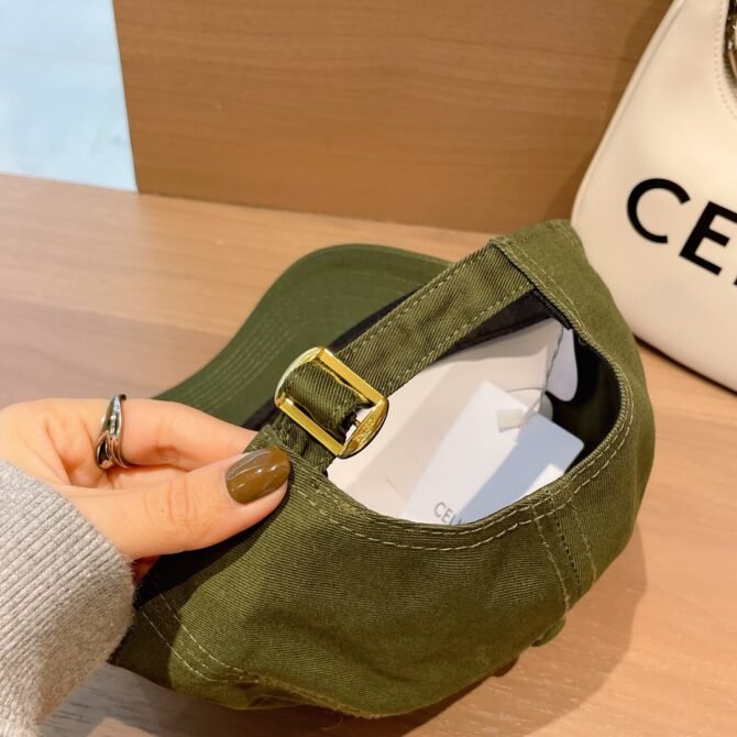 celine baseball cap in cotton dark green mkzmb