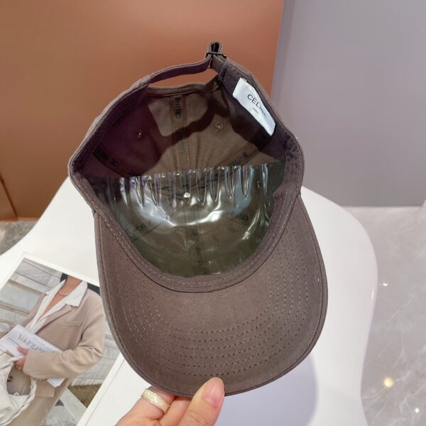 Celine Baseball Cap In Cotton Dark Grey