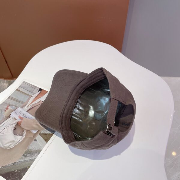 Celine Baseball Cap In Cotton Dark Grey