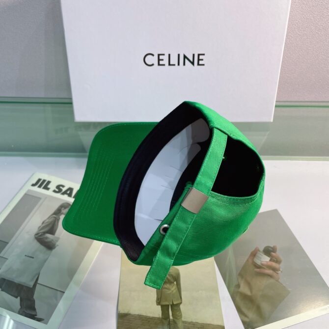 celine baseball cap in cotton green 9e9ti