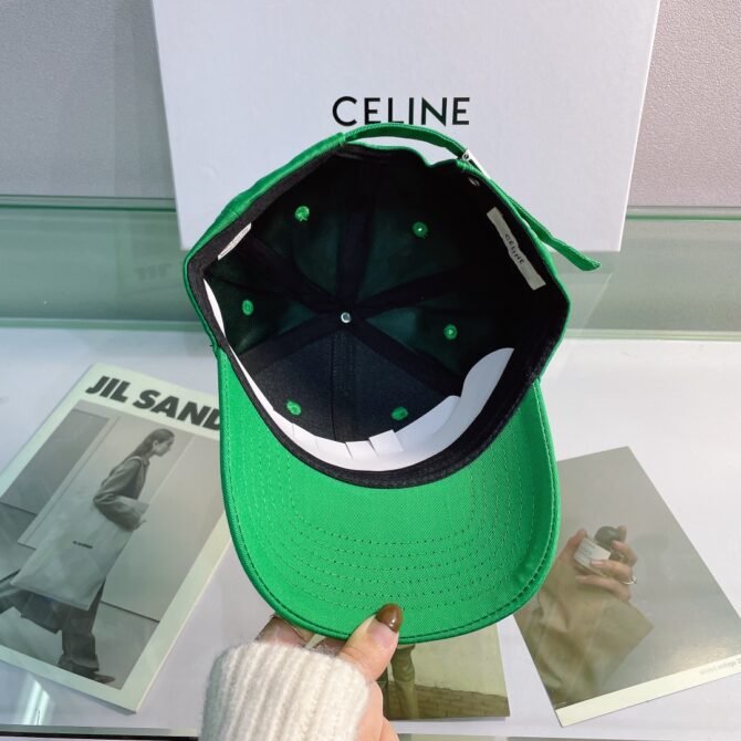 celine baseball cap in cotton green yz2i1