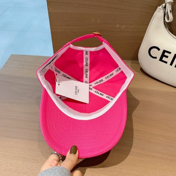 Celine Baseball Cap In Cotton Pink