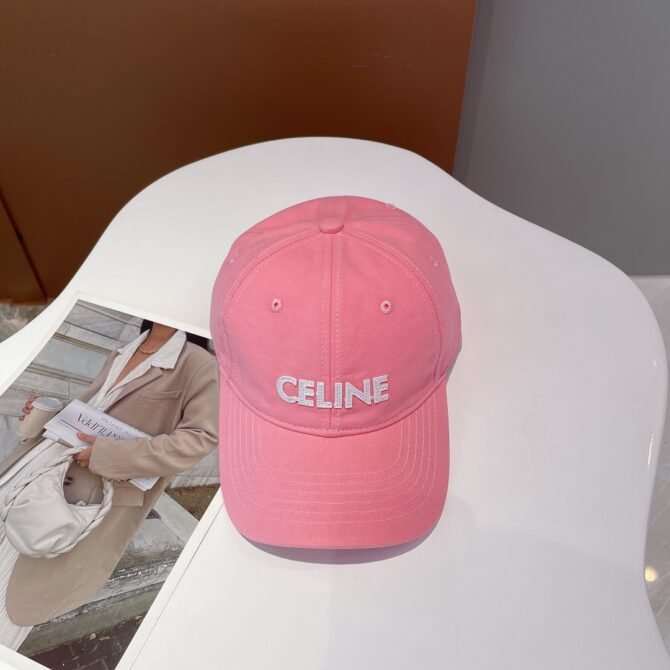 celine baseball cap in cotton pink pqmf6