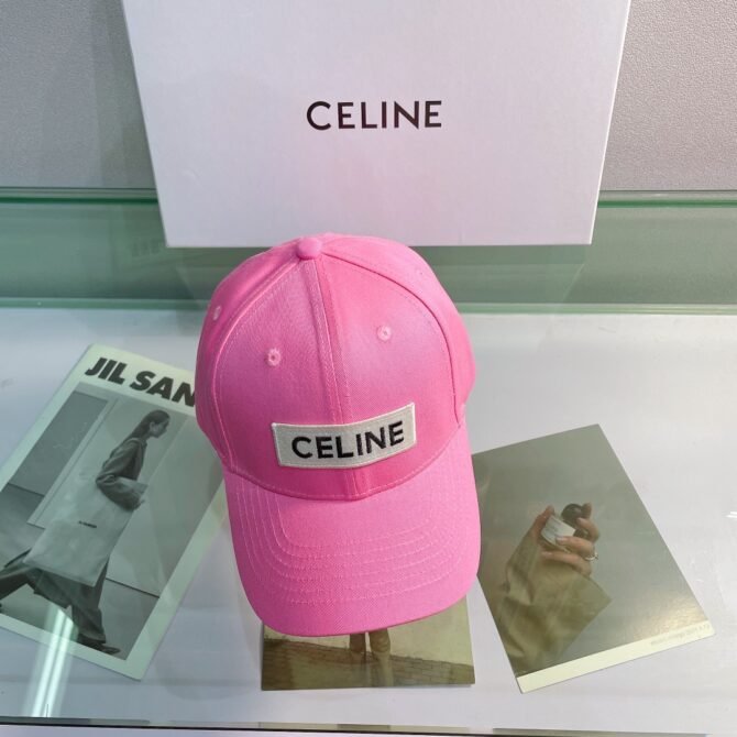 celine baseball cap in cotton pink tqa1i