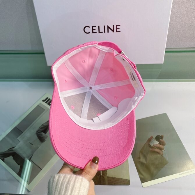 celine baseball cap in cotton pink