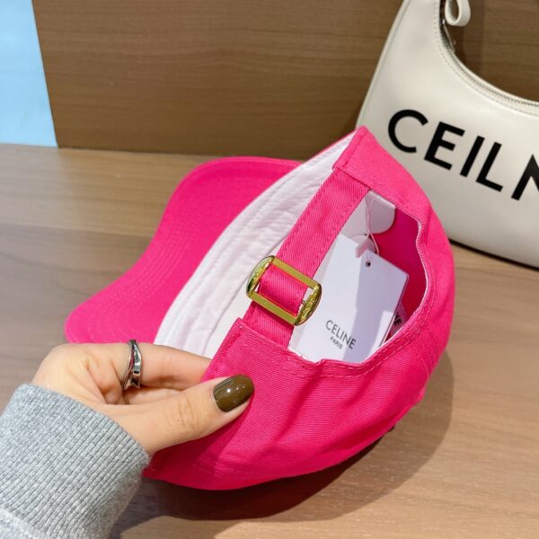 Celine Baseball Cap In Cotton Pink