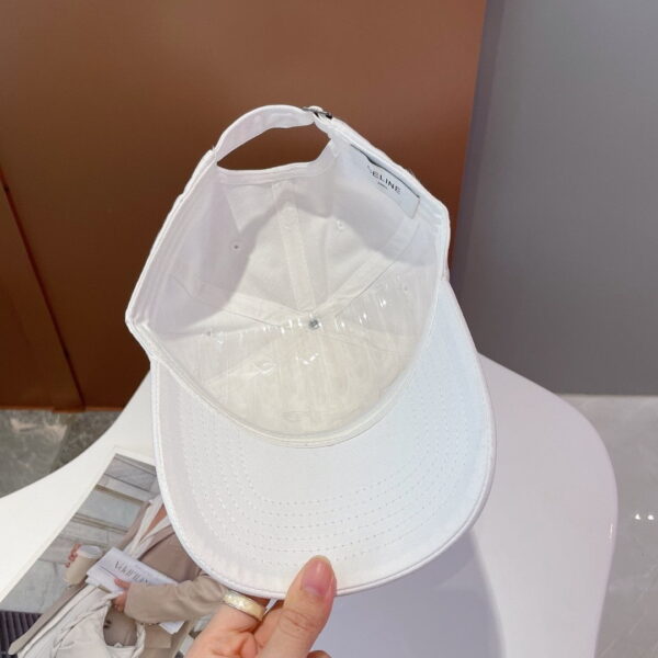 Celine Baseball Cap In Cotton White
