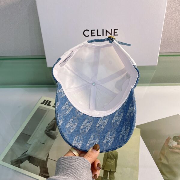 Celine Baseball Cap In Cotton White