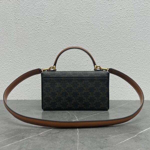 1:1 Replica Celine Box Triomphe In Triomphe Canvas Tan For Women 9in/22cm 199992CUZ.04LU