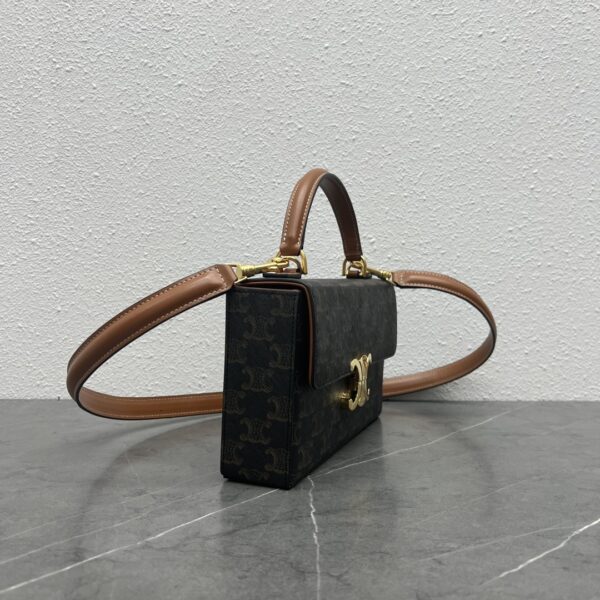 1:1 Replica Celine Box Triomphe In Triomphe Canvas Tan For Women 9in/22cm 199992CUZ.04LU