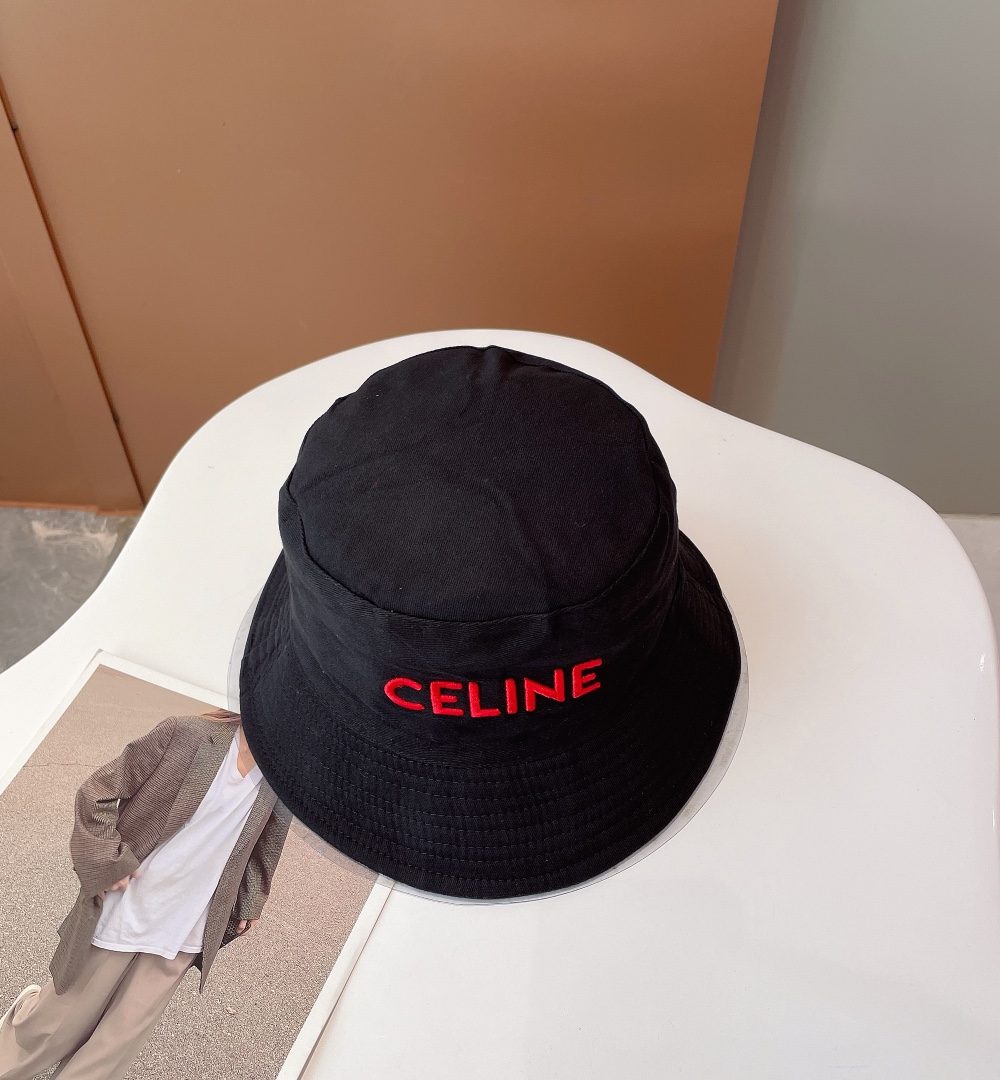 Celine Bucket Hat Black Celine Hat
